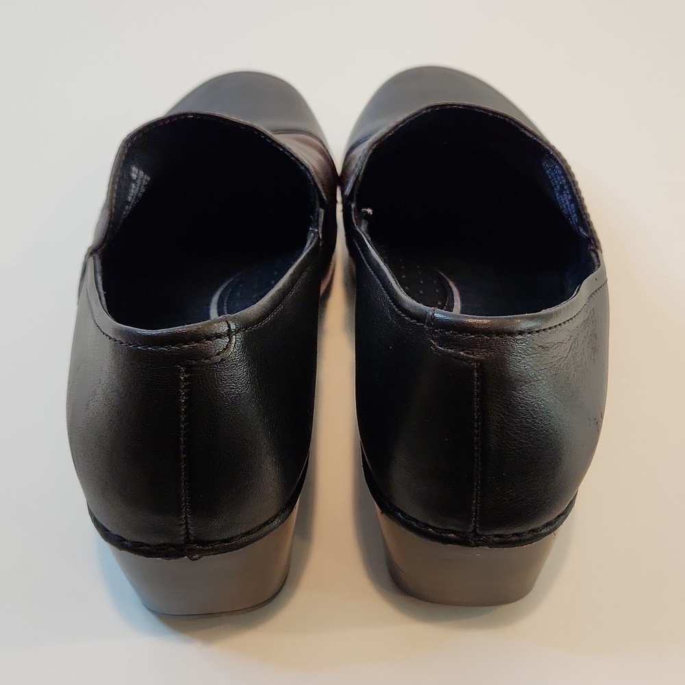 Dansko Tenley Black Brown Leather Comfort Slip On Clogs Womens EU 42 US 11.5 EUC - Picture 5 of 14